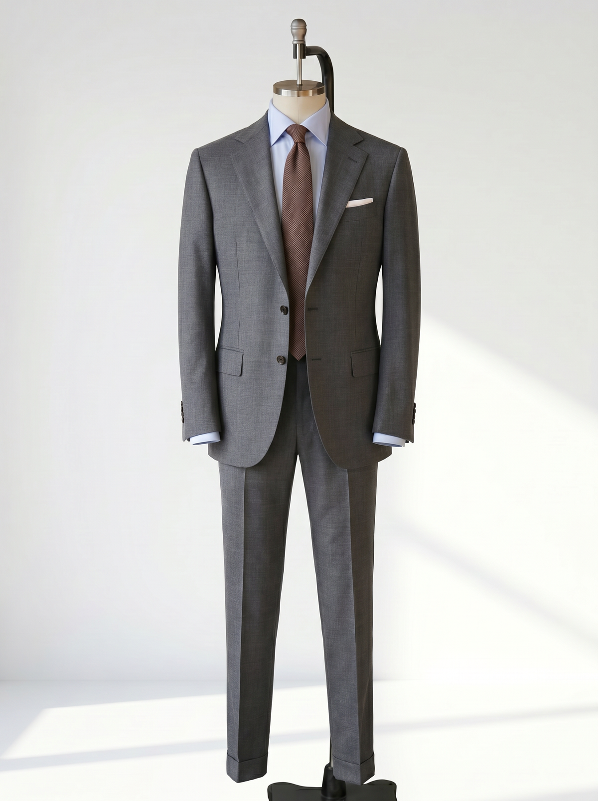Mid Gray Mélange Drape Suit