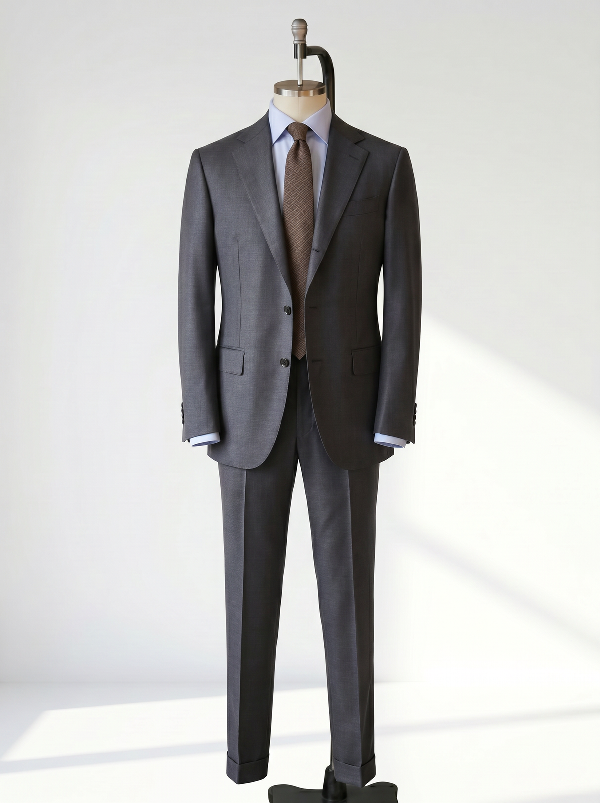 Dark Gray Mélange Drape Suit