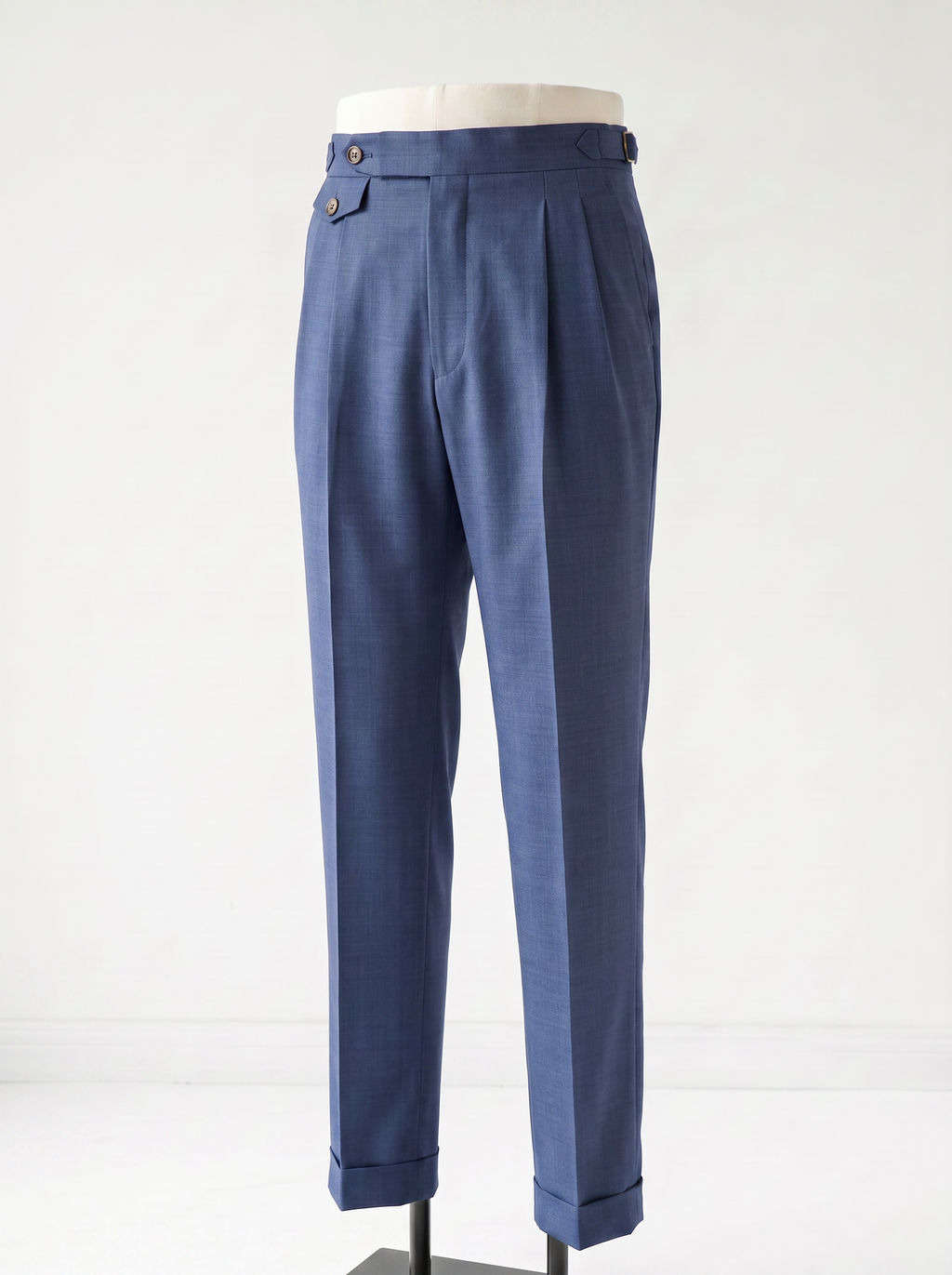 Blue Mélange Drape Suit