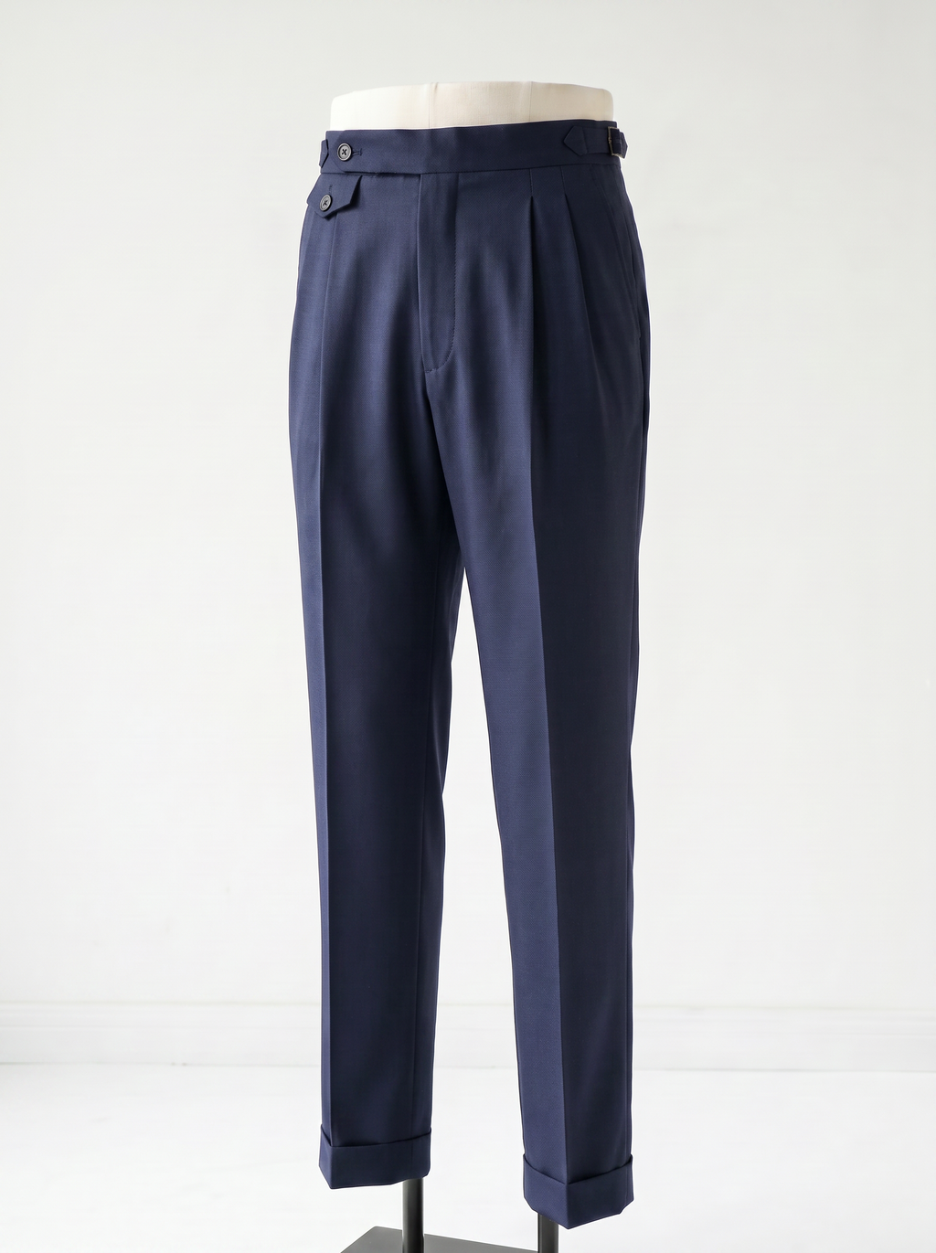 Dark Blue Mélange Drape Suit