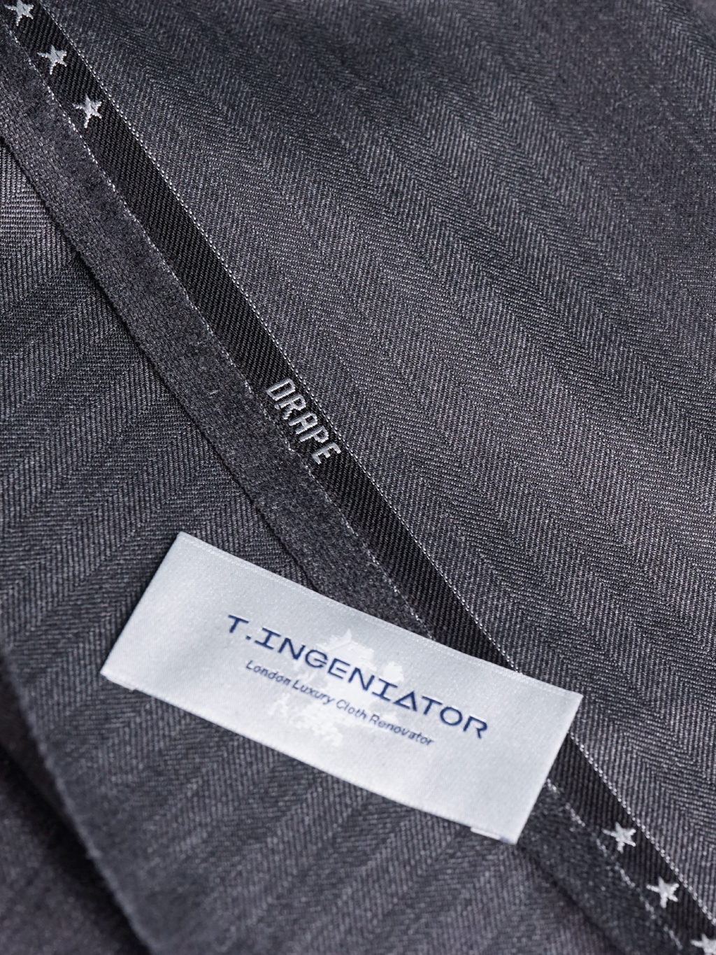 Mid Gray Herringbone Drape Suit