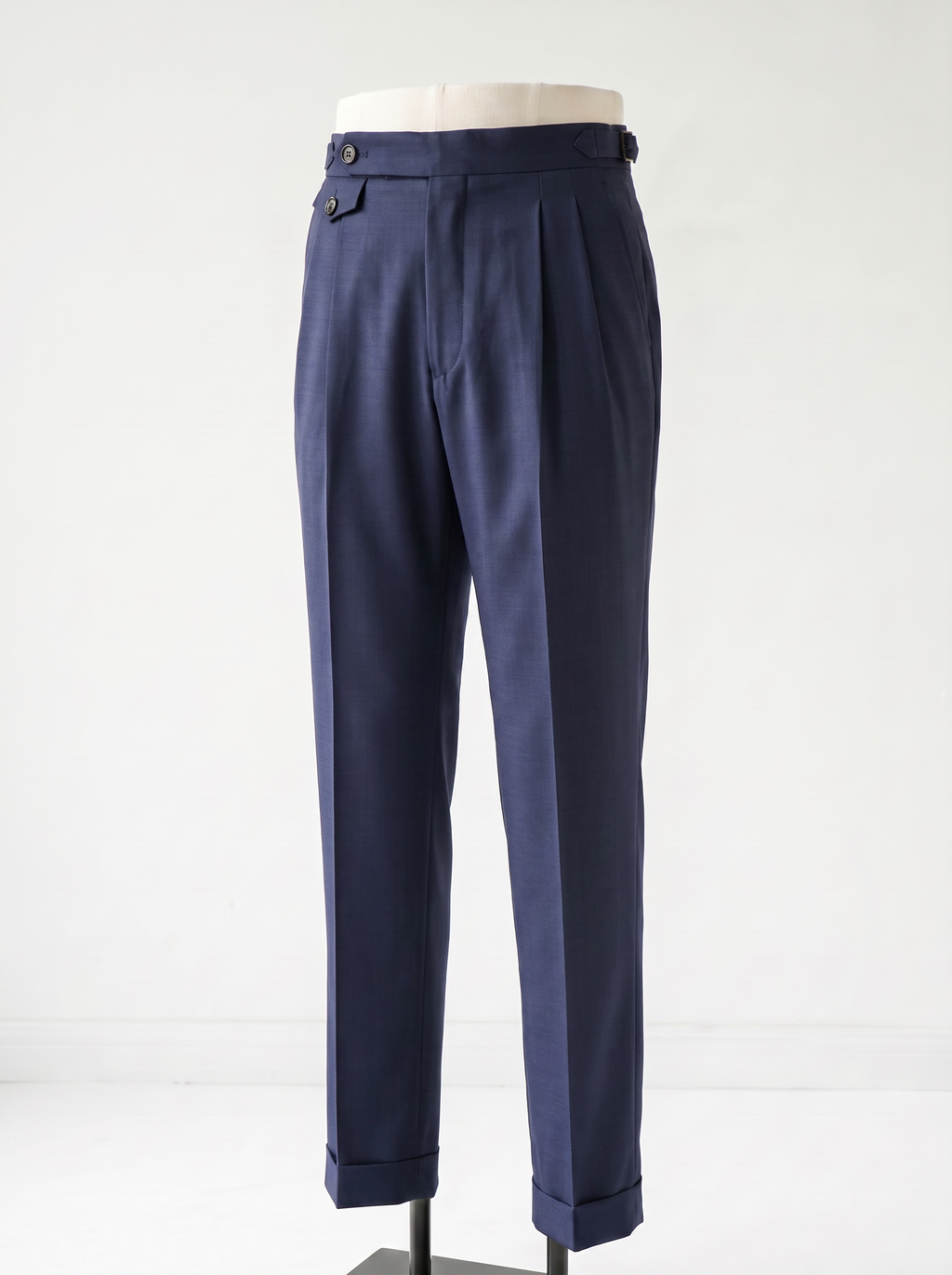 Light Navy Plain Drape Suit