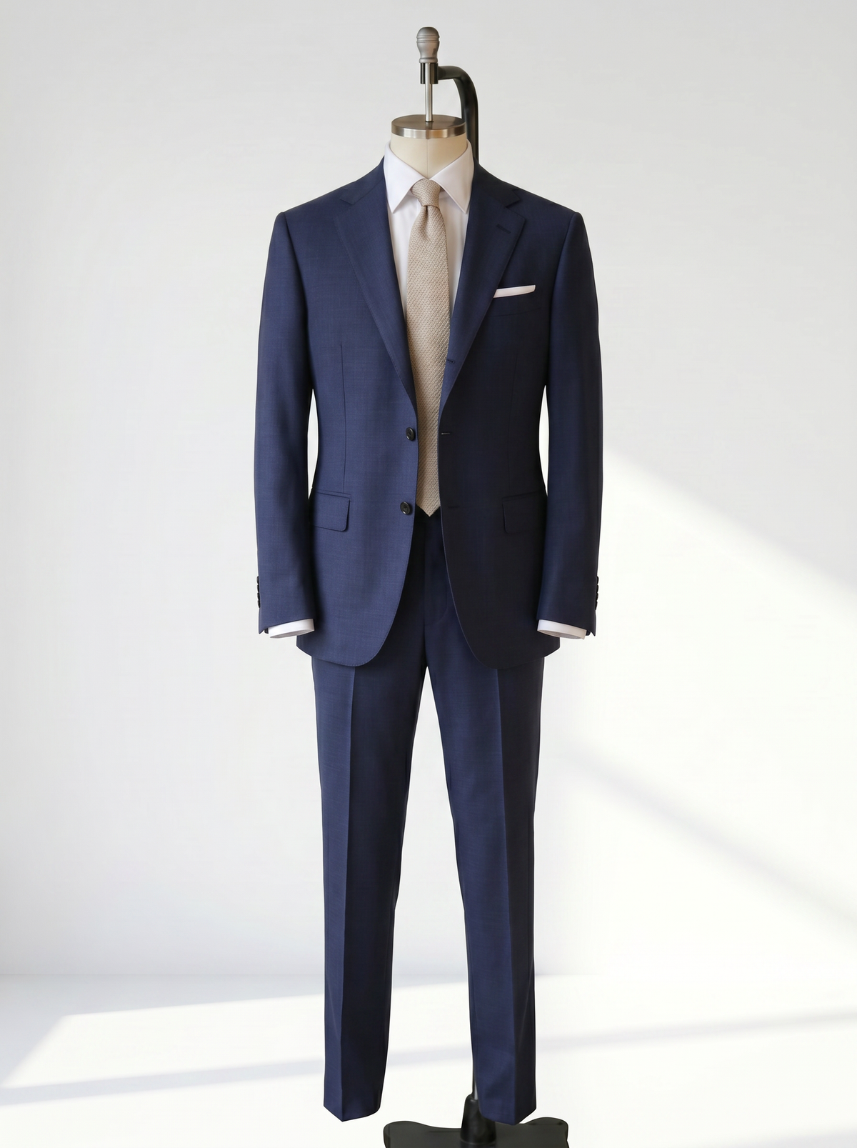 Navy Plain Drape Suit