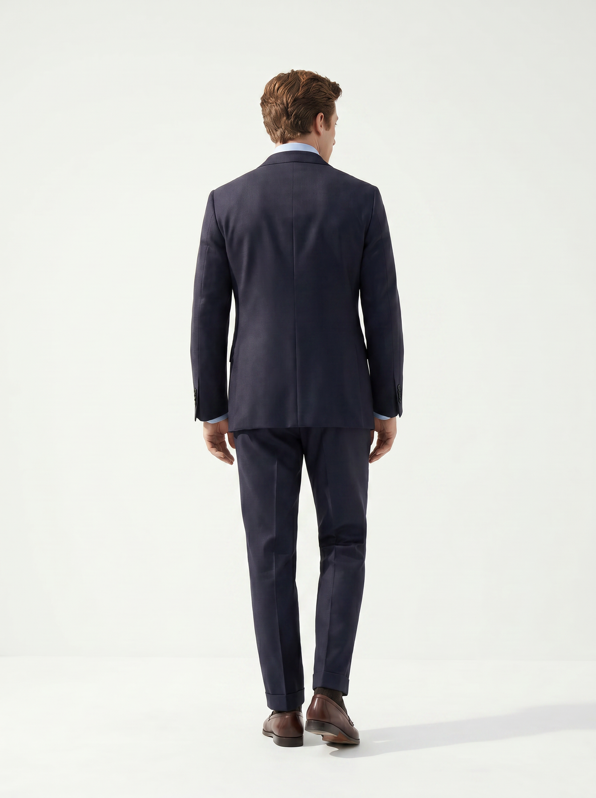 Dark Navy Plain Drape Suit