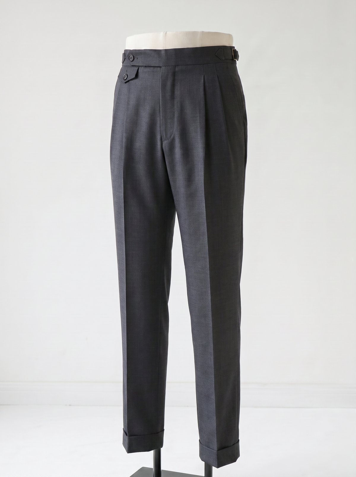 Mid Gray Plain Drape Suit