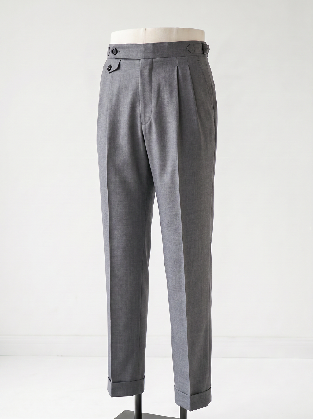 Light Gray Twill Drape Suit