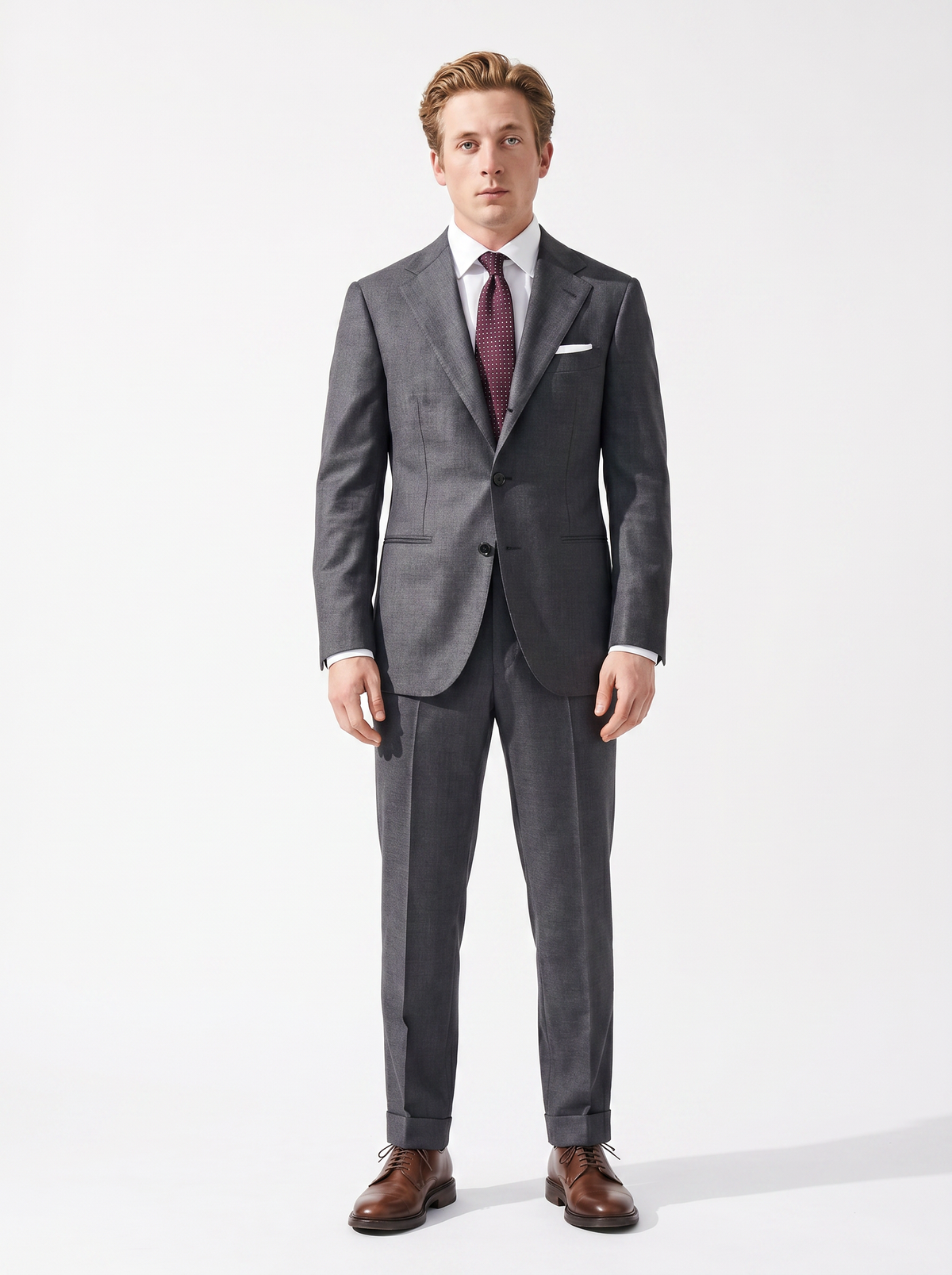 Gray Twill Drape Suit