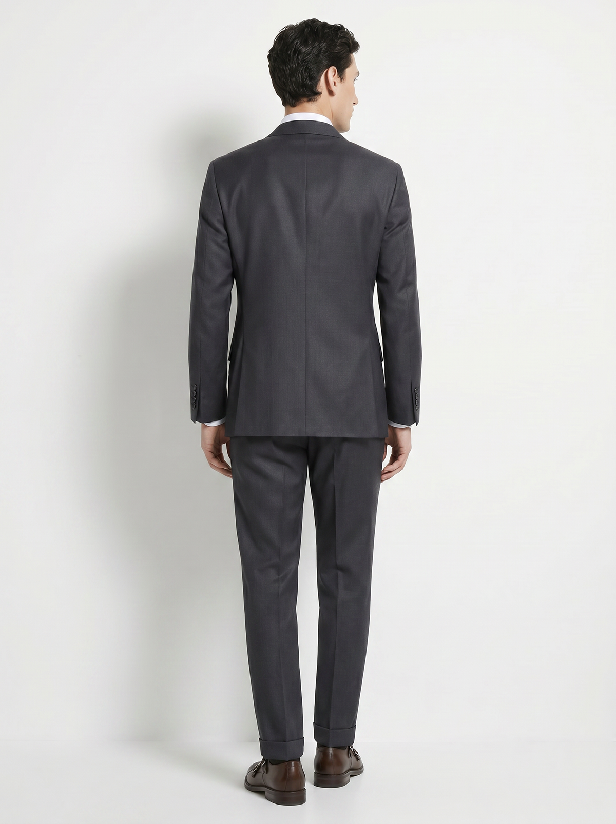 Mid Gray Twill Drape Suit