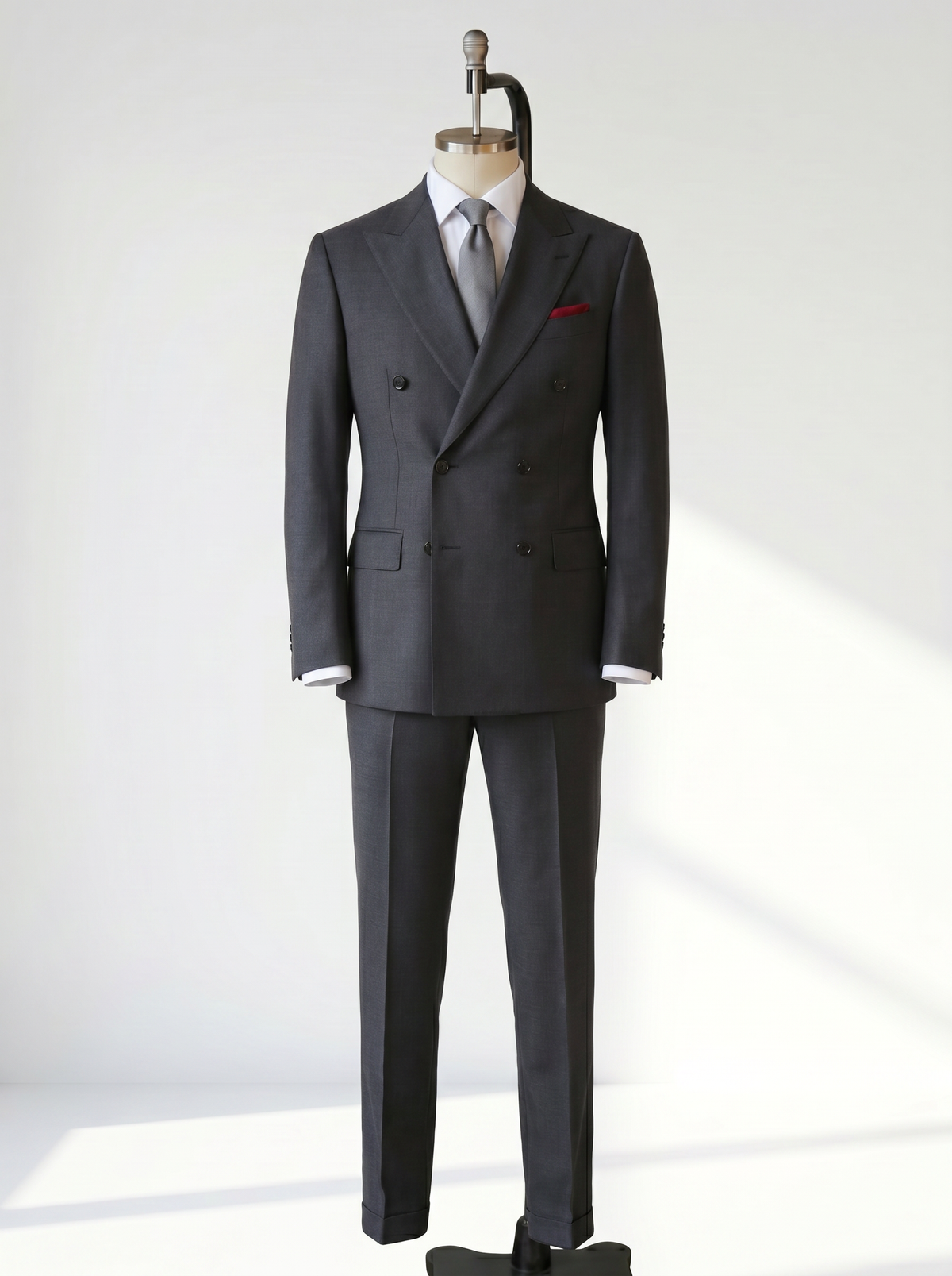 Mid Gray Twill Drape Suit