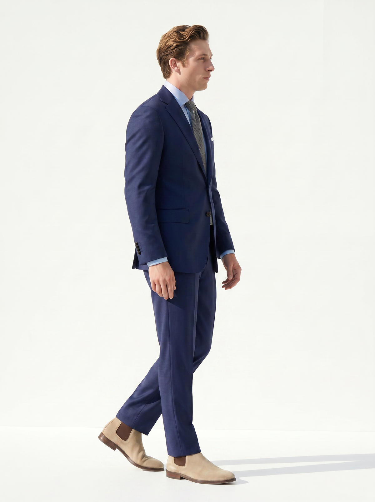 Navy Twill Drape Suit