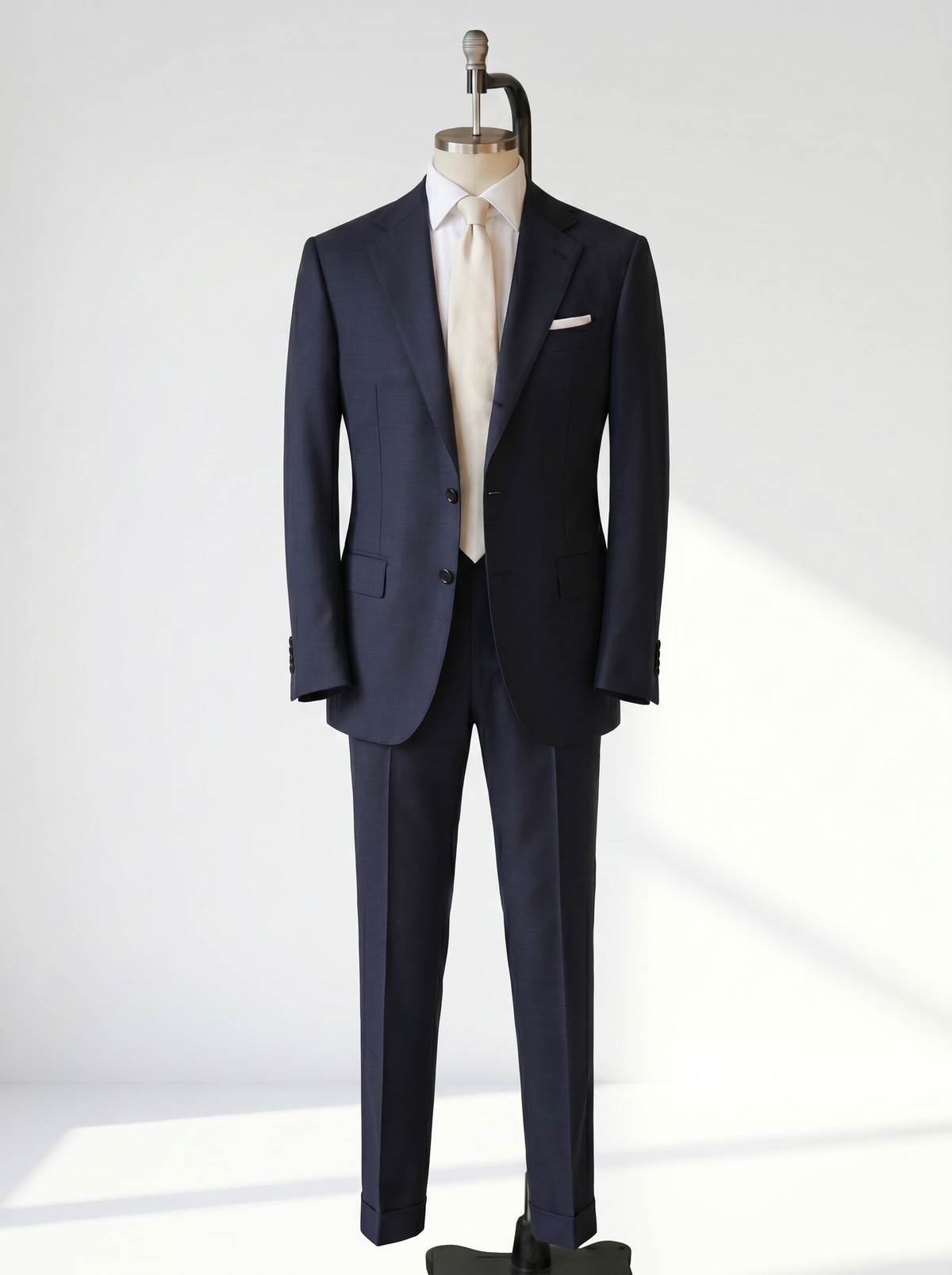 Dark Navy Twill Drape Suit