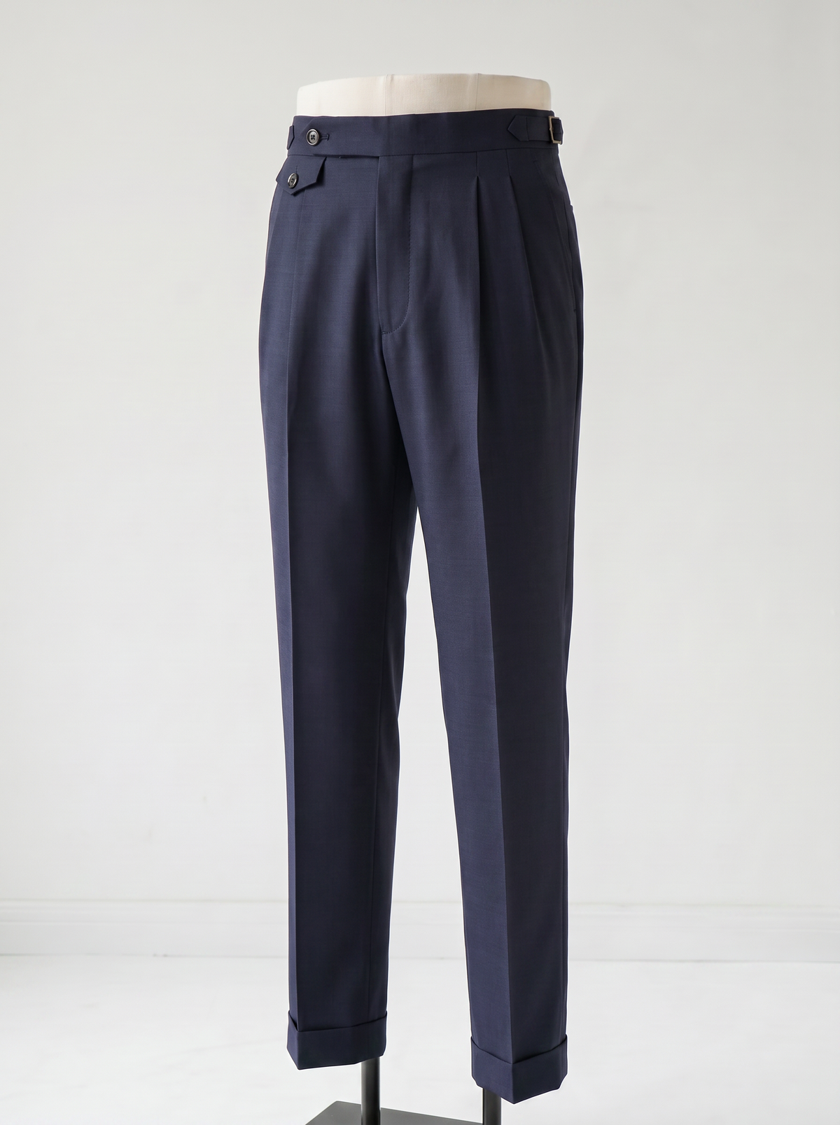 Dark Navy Twill Drape Suit