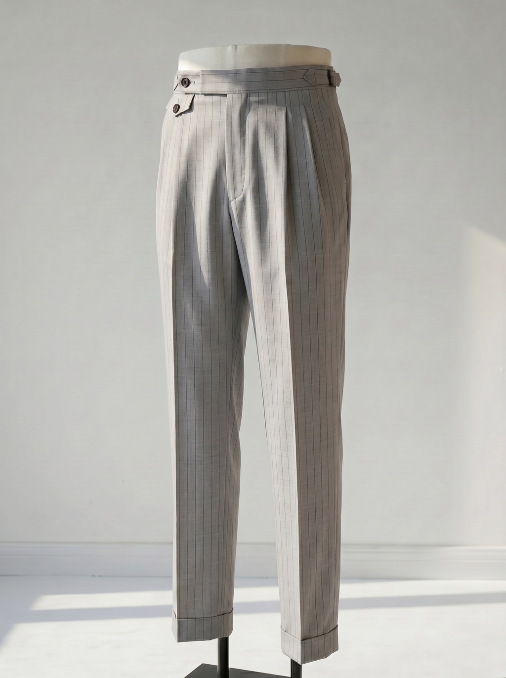 Light Grey Striped Suit - 1000 Twists
