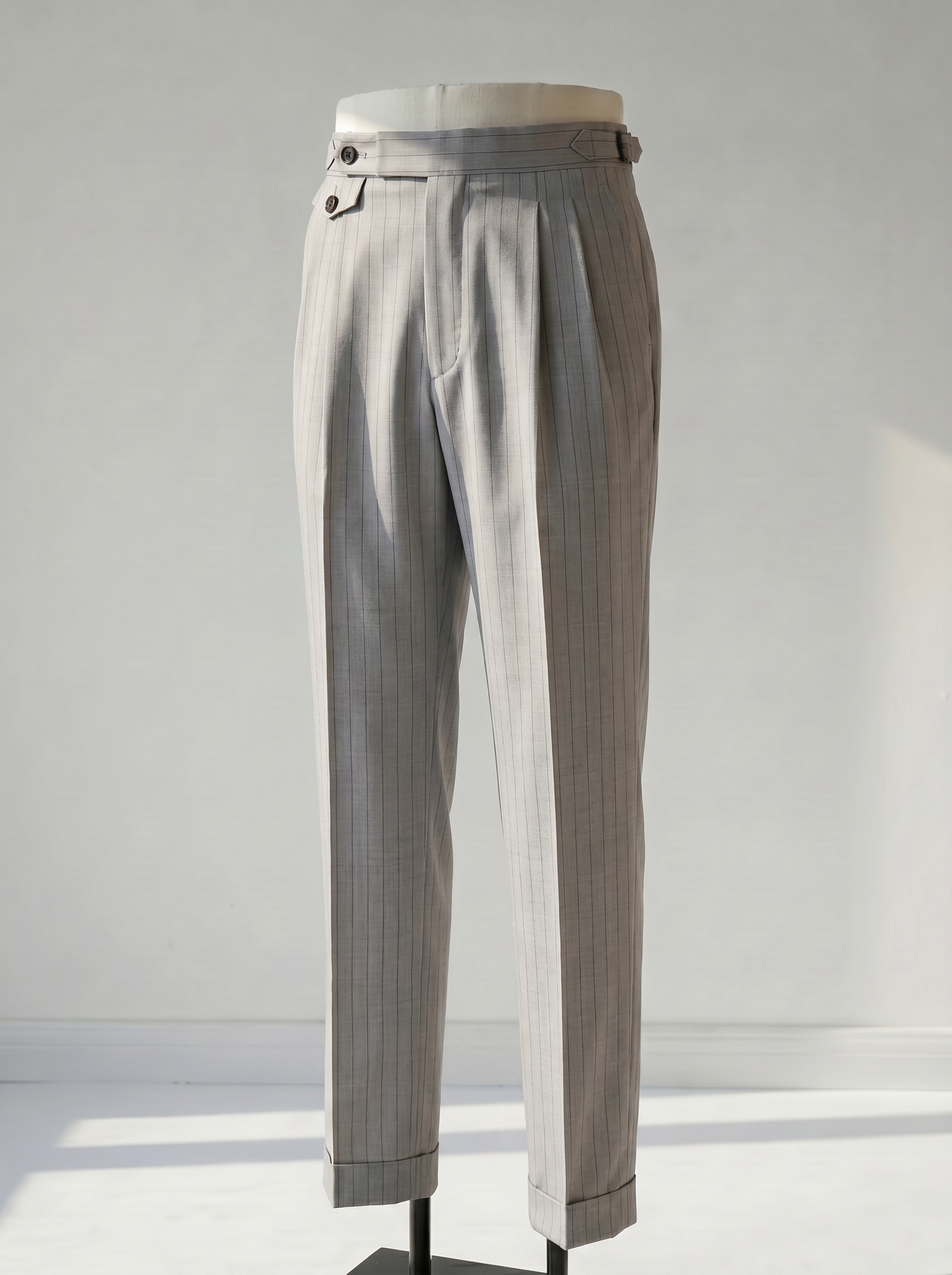 Light Grey Striped Suit - 1000 Twists