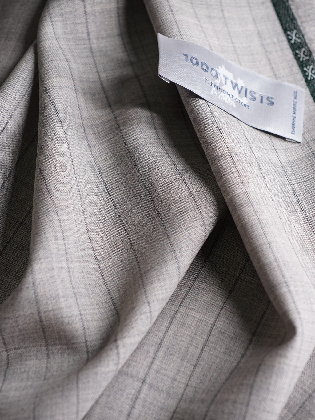 Light Grey Striped Suit - 1000 Twists