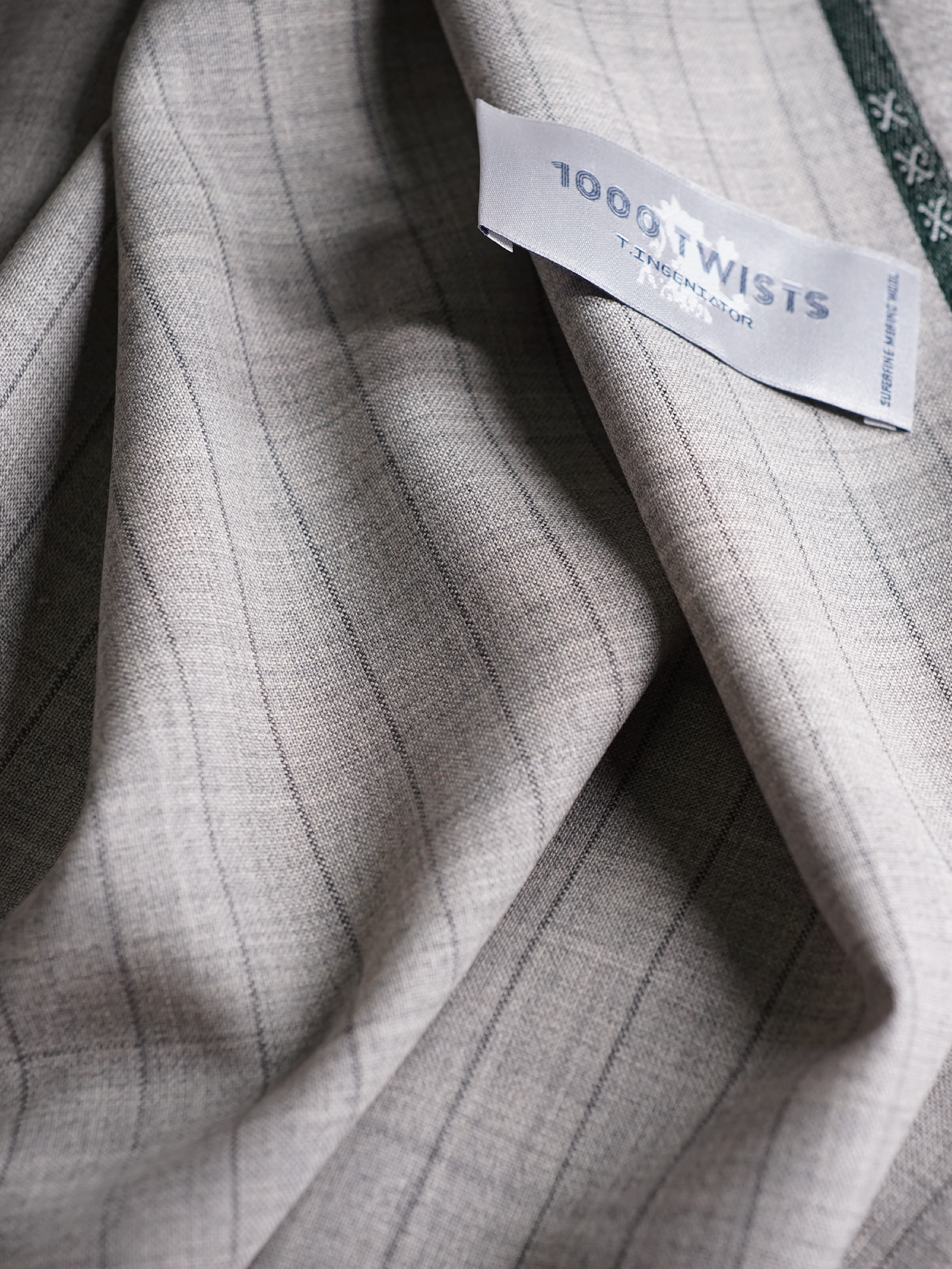 Light Grey Striped Suit - 1000 Twists