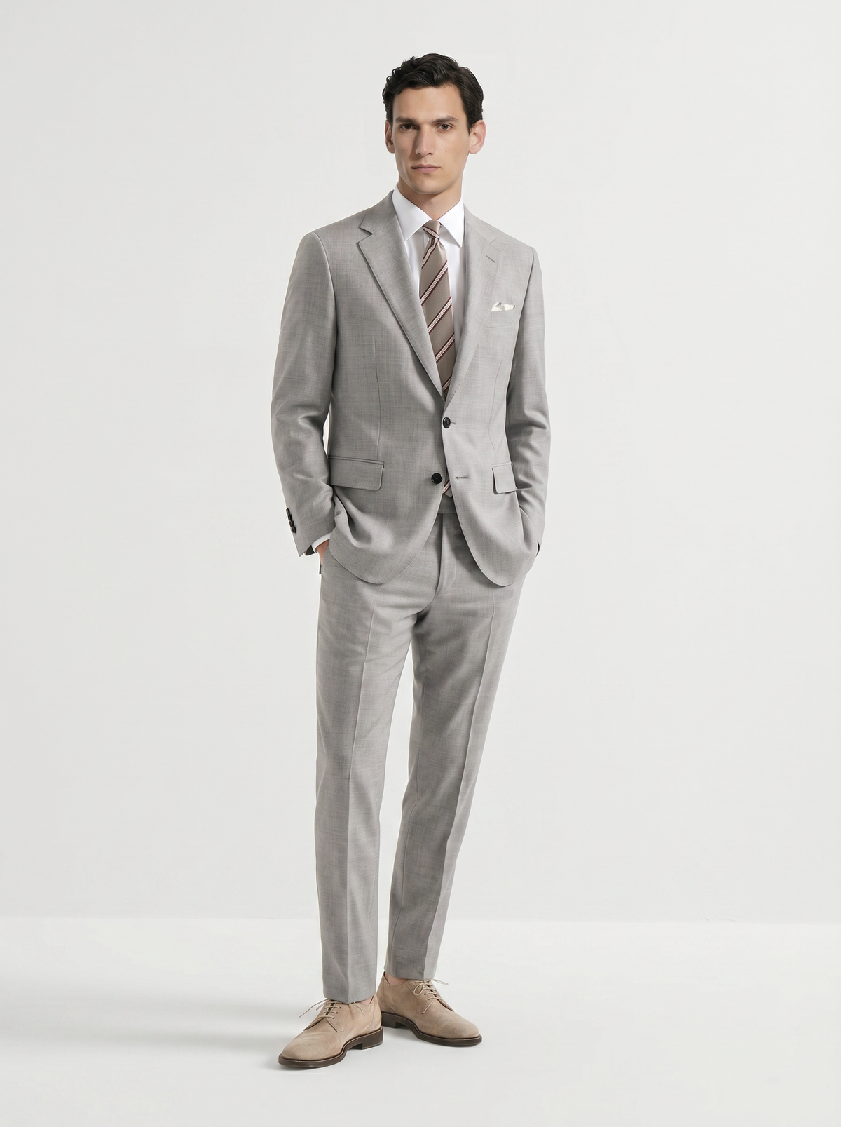 Light Gray High-Twist Suit