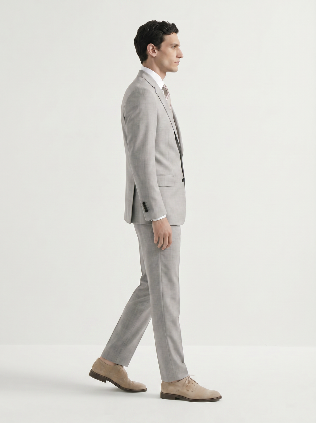 Light Gray High-Twist Suit