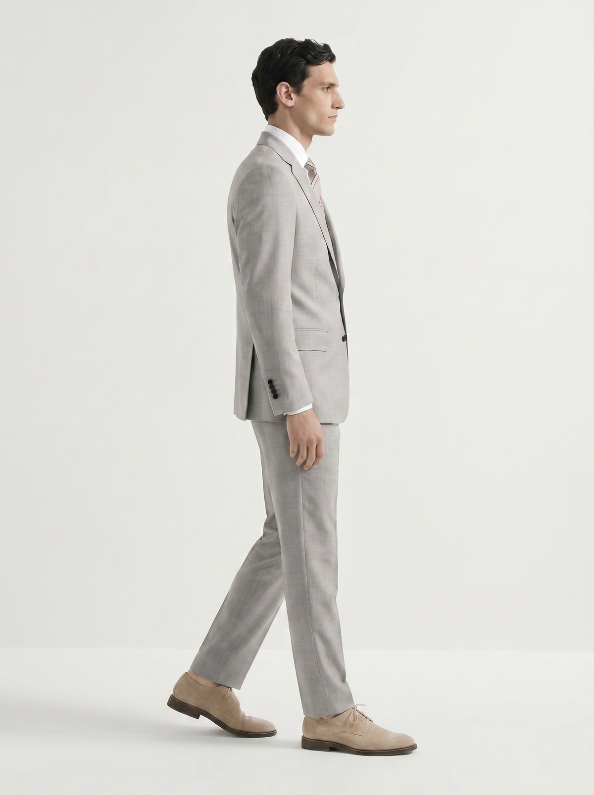 Light Gray High-Twist Suit