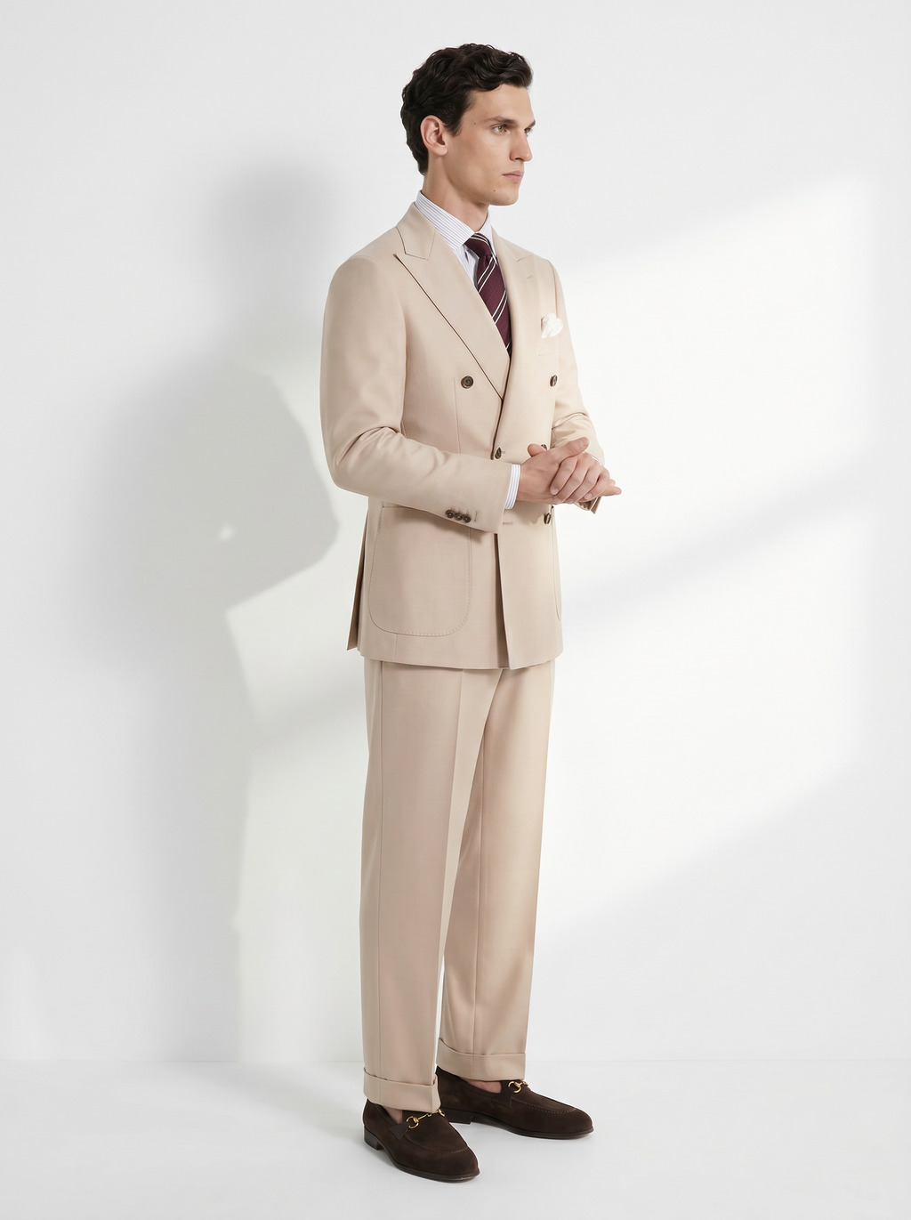 Sand Beige High-Twist Suit