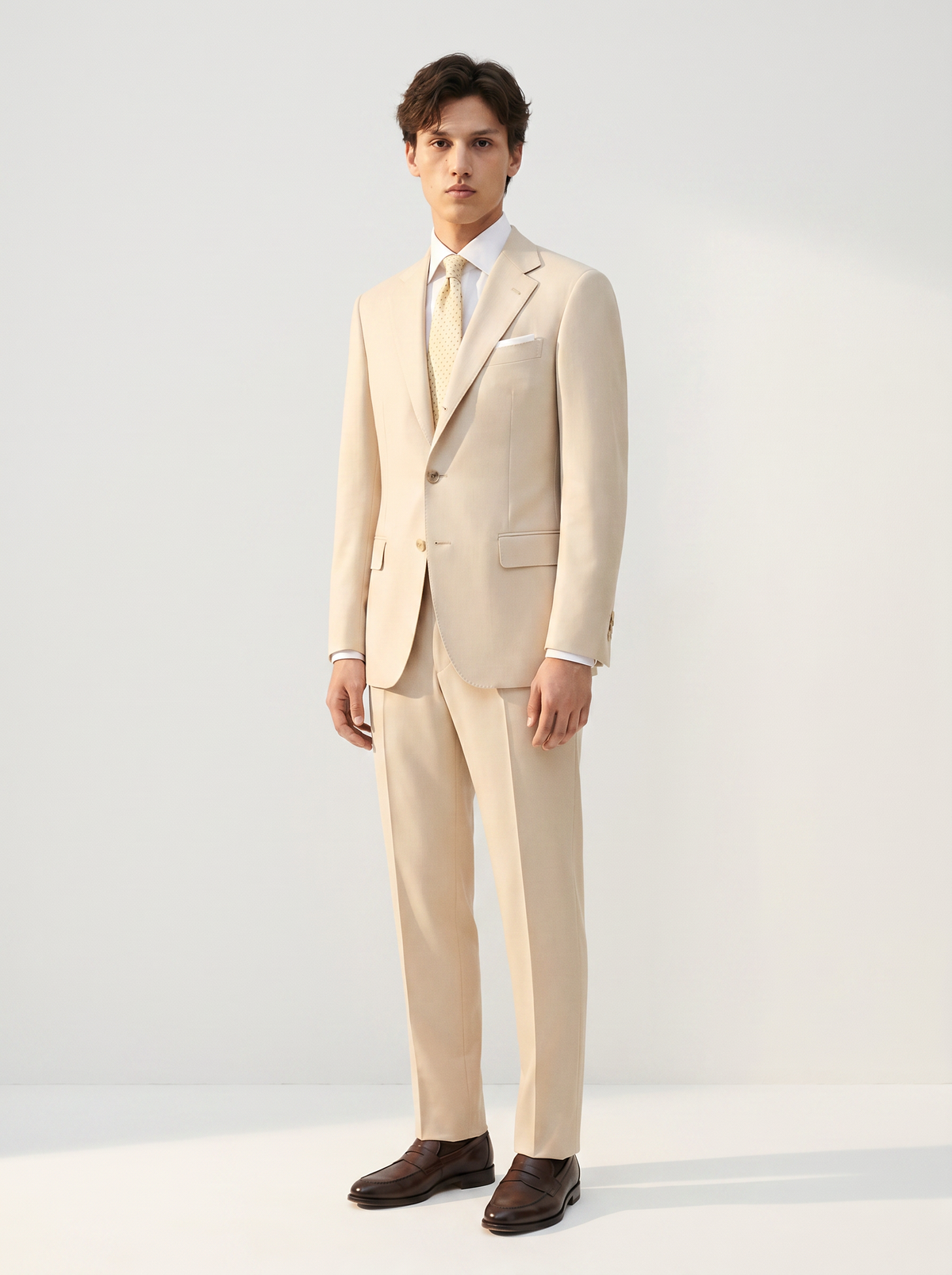 Cream High-Twist Suit