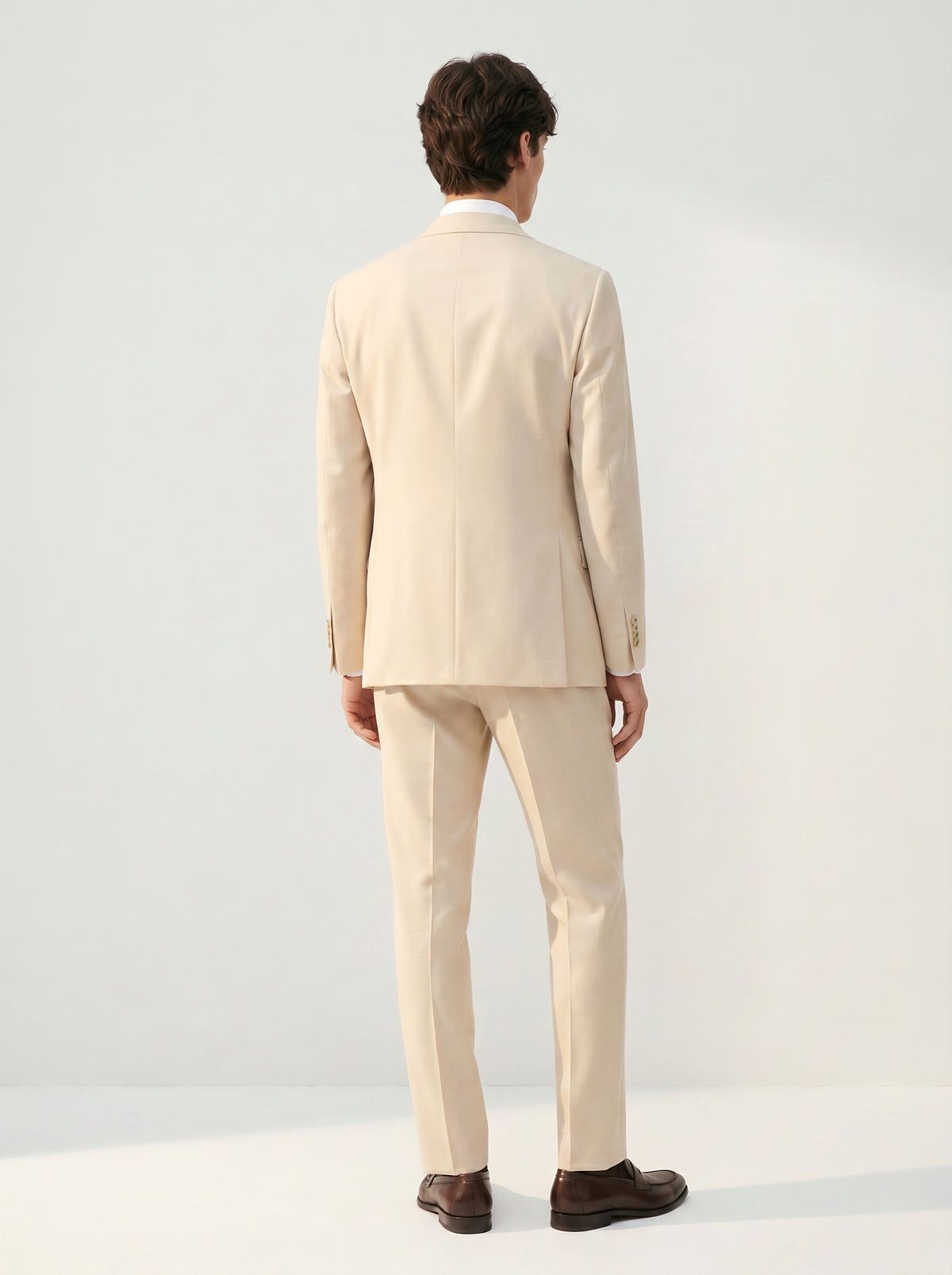 Cream High-Twist Suit