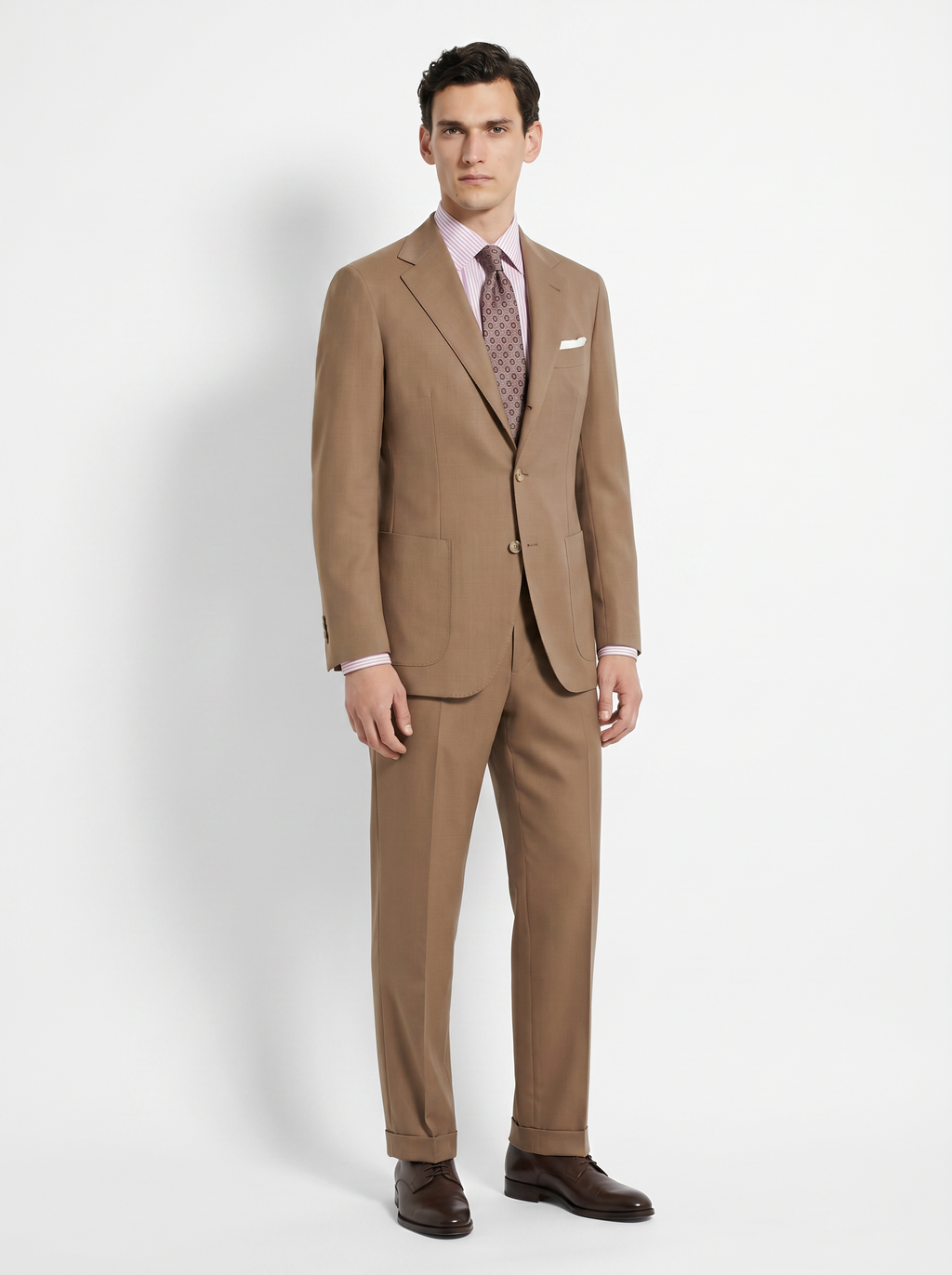 Tobacco High-Twist Suit