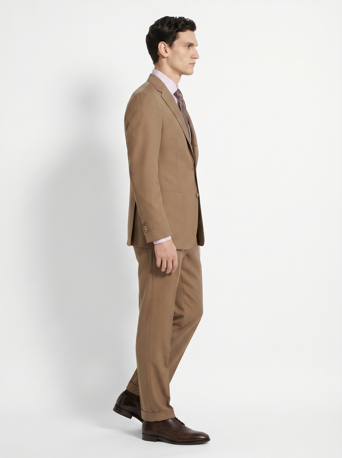 Tobacco High-Twist Suit