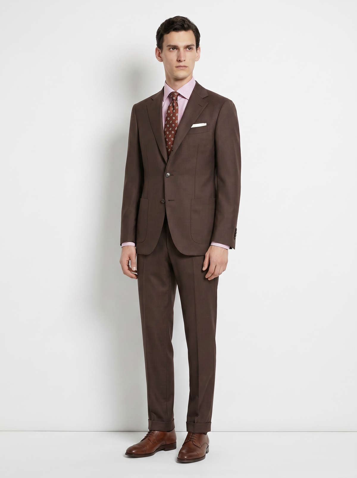 Brown High-Twist Suit