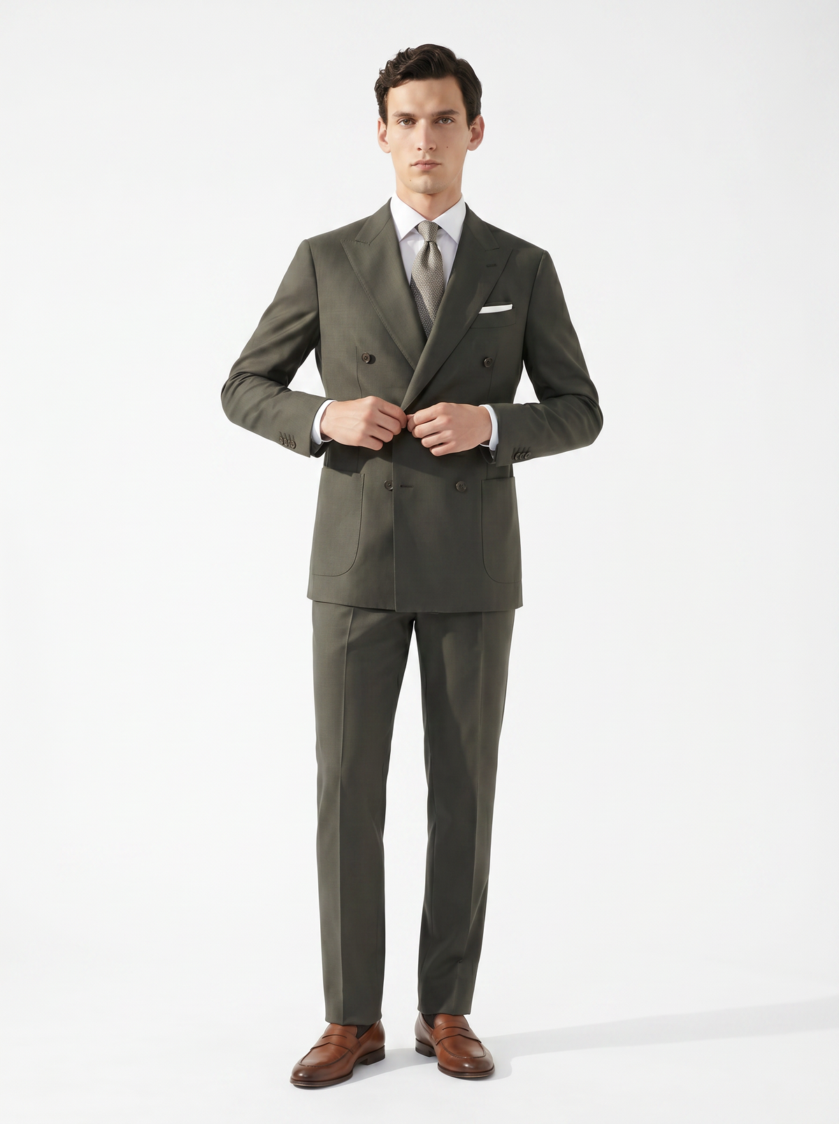 Olive Green High-Twist Suit