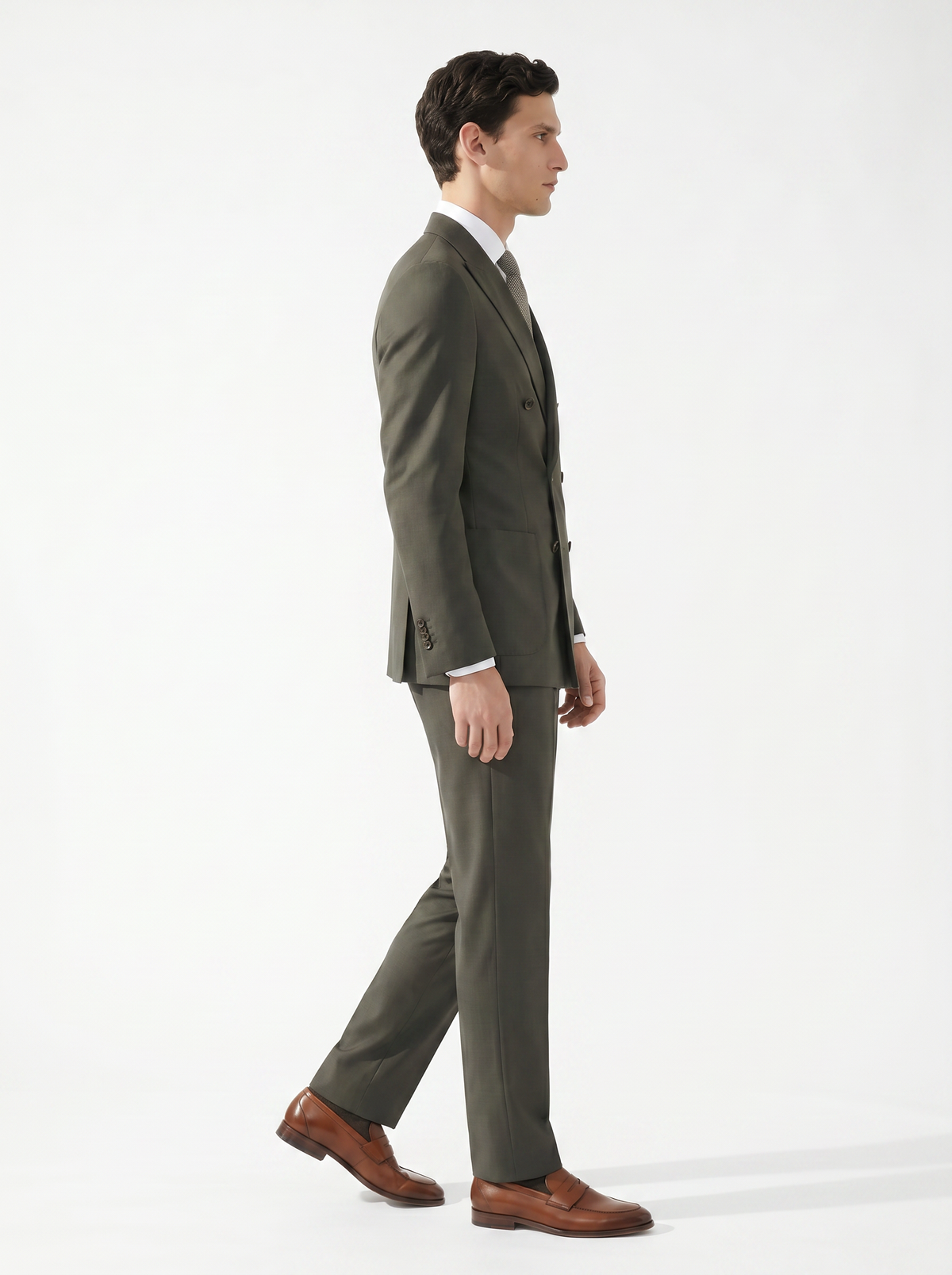 Olive Green High-Twist Suit