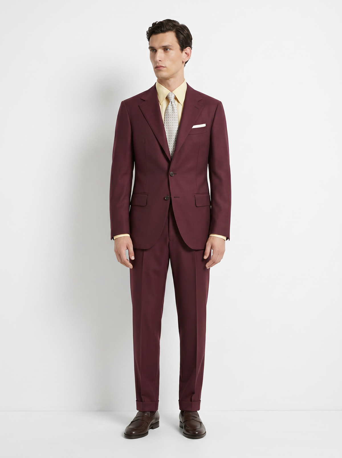 Dark Burgundy High-Twist Suit