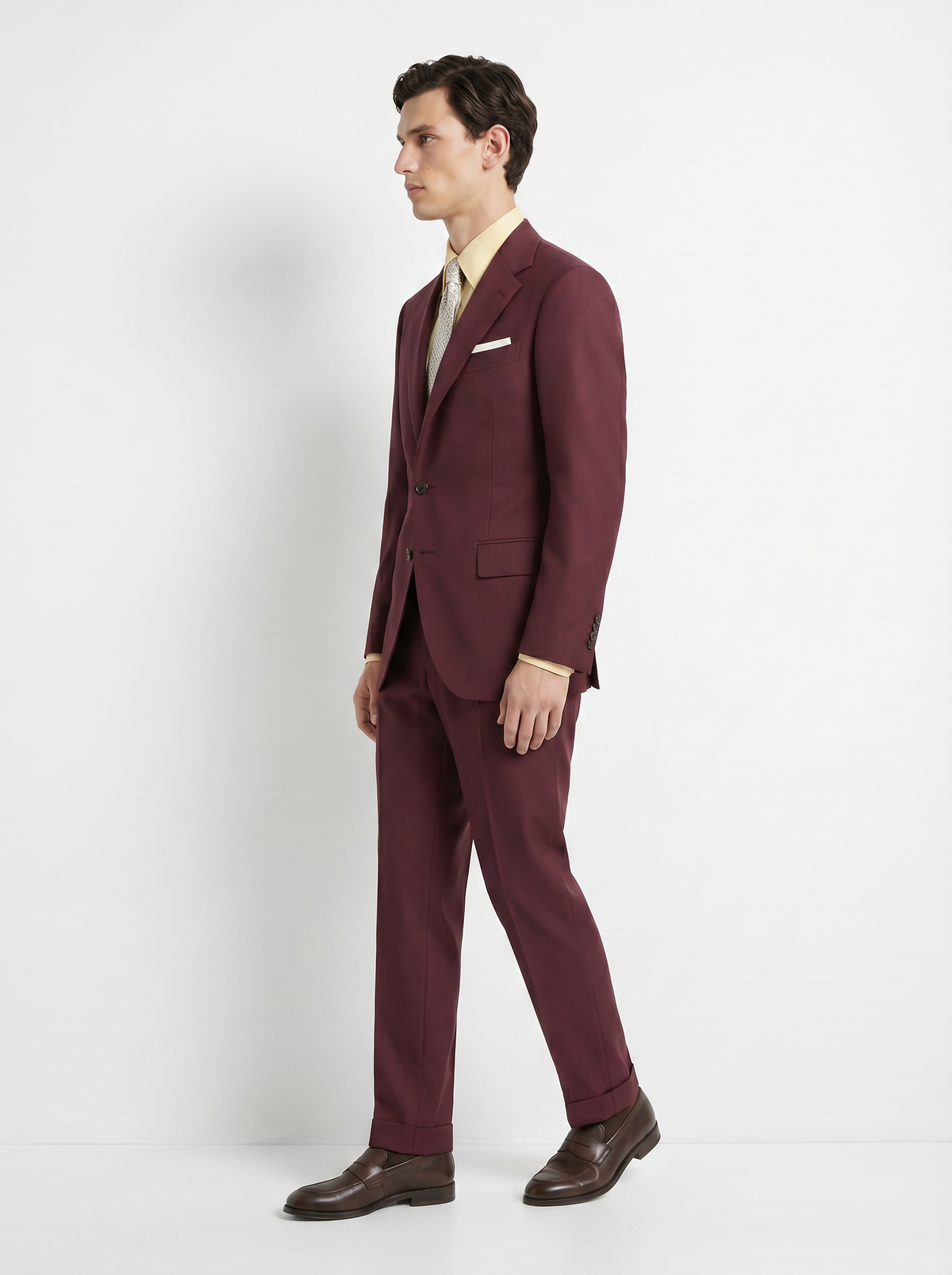 Dark Burgundy High-Twist Suit