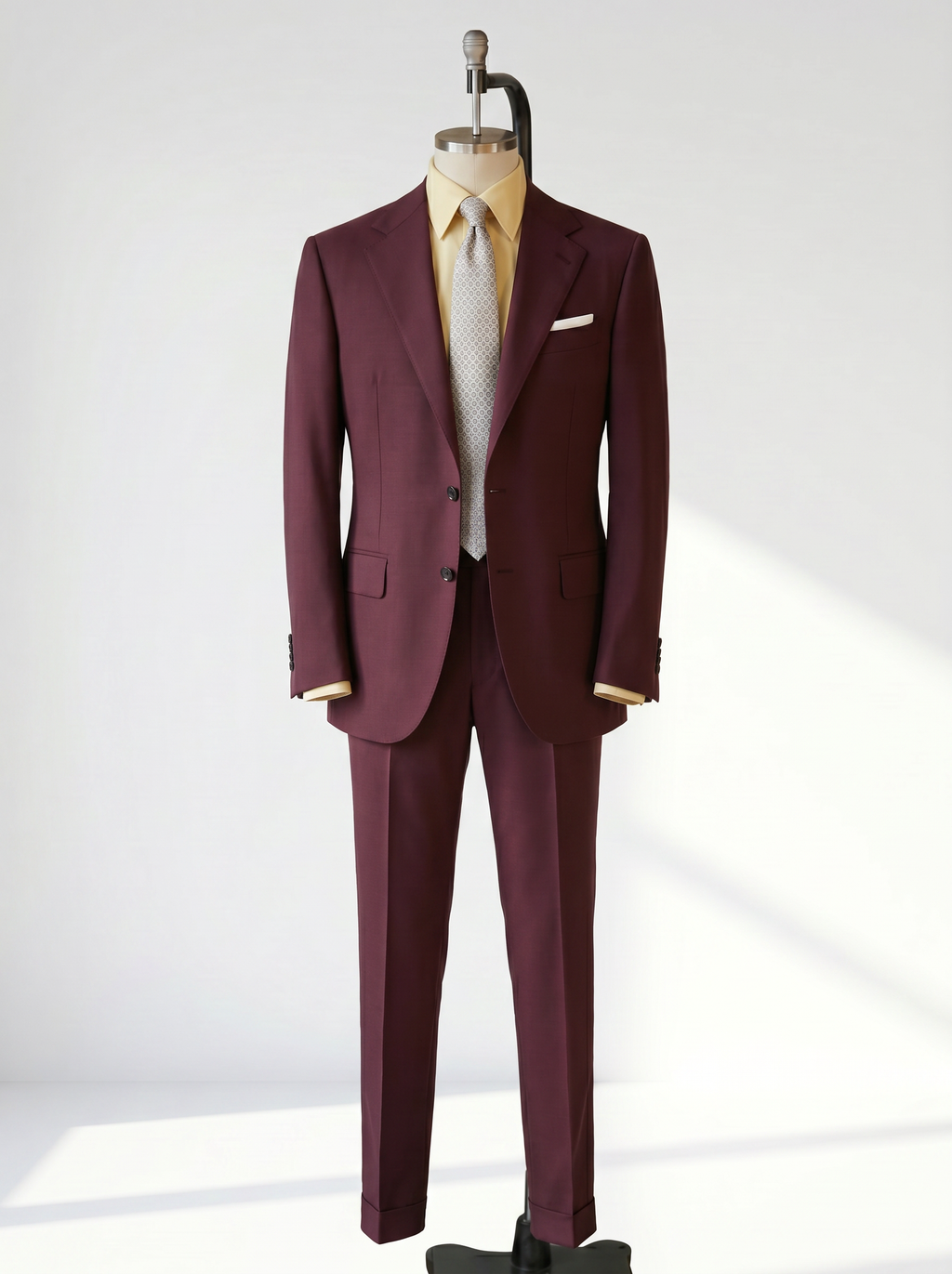 Dark Burgundy High-Twist Suit