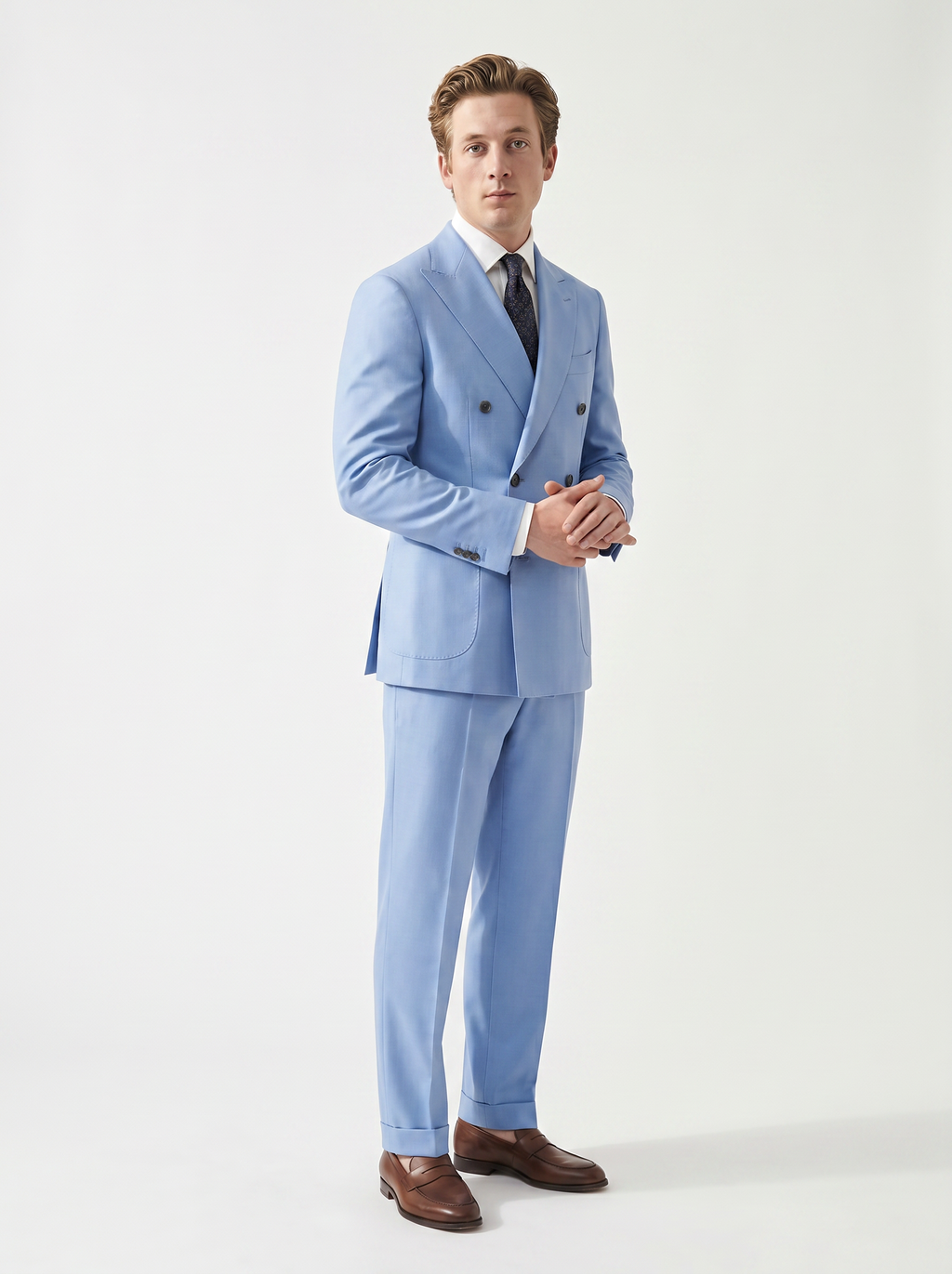 Light Blue High-Twist Suit