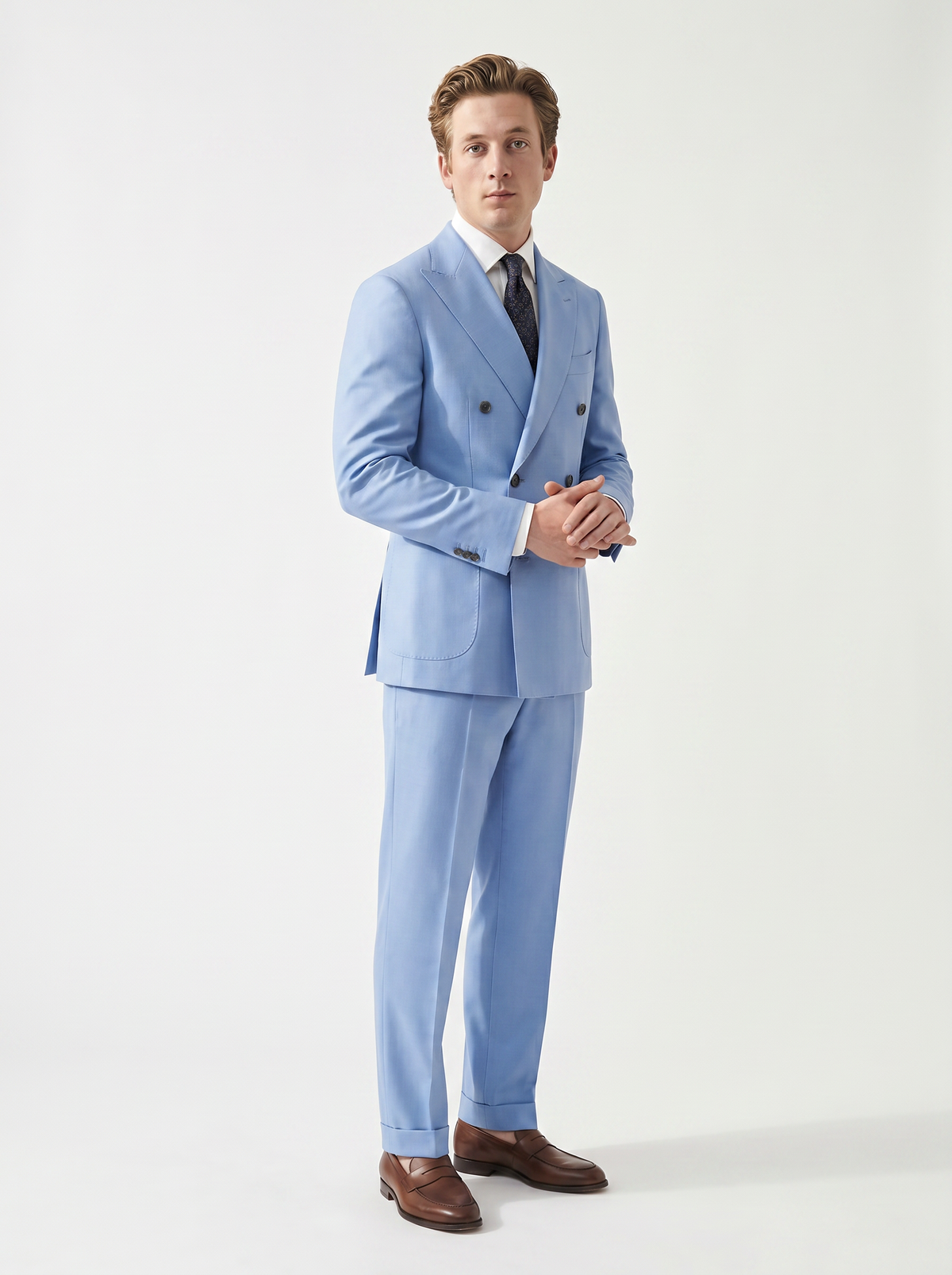 Light Blue High-Twist Suit