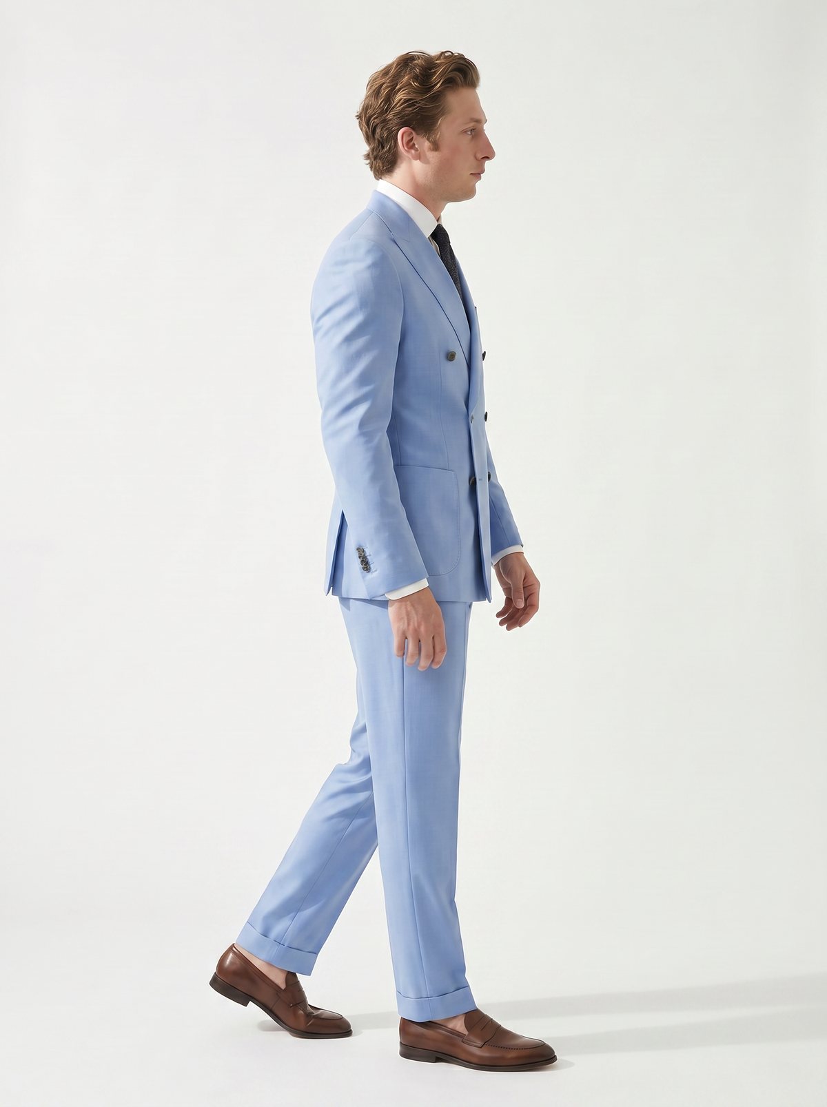 Light Blue High-Twist Suit