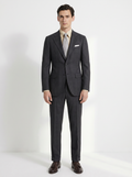 Dark Gray Checked High-Twist Suit