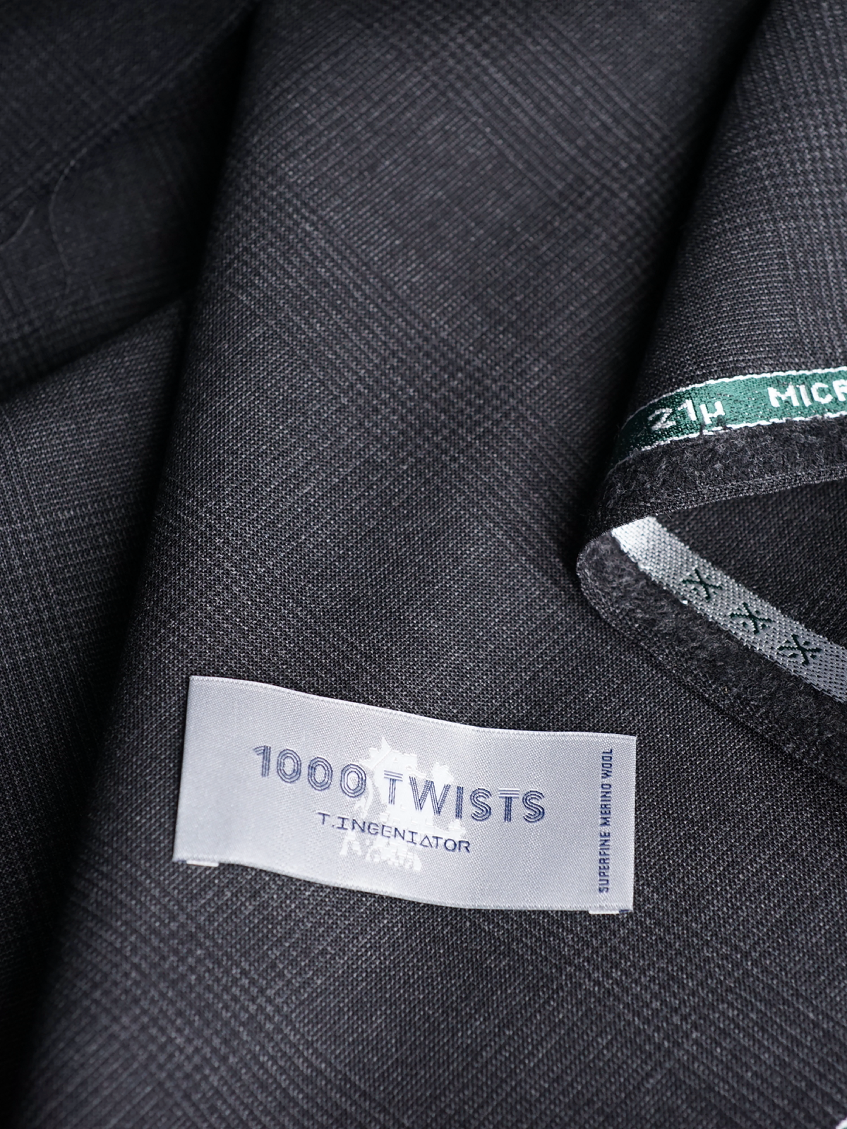 Dark Gray Checked High-Twist Suit