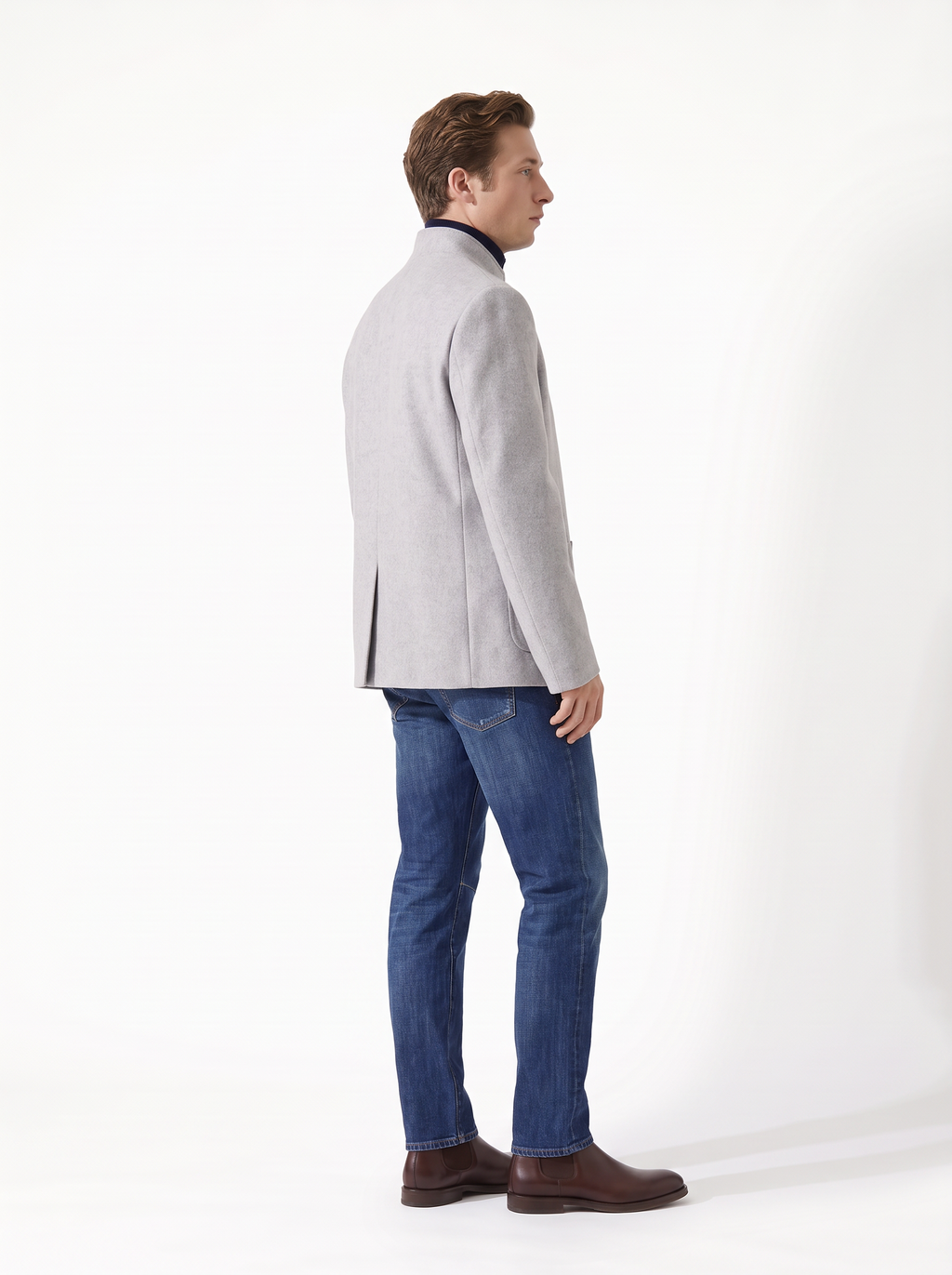 Light-Gray Cashmere Spagna Jacket