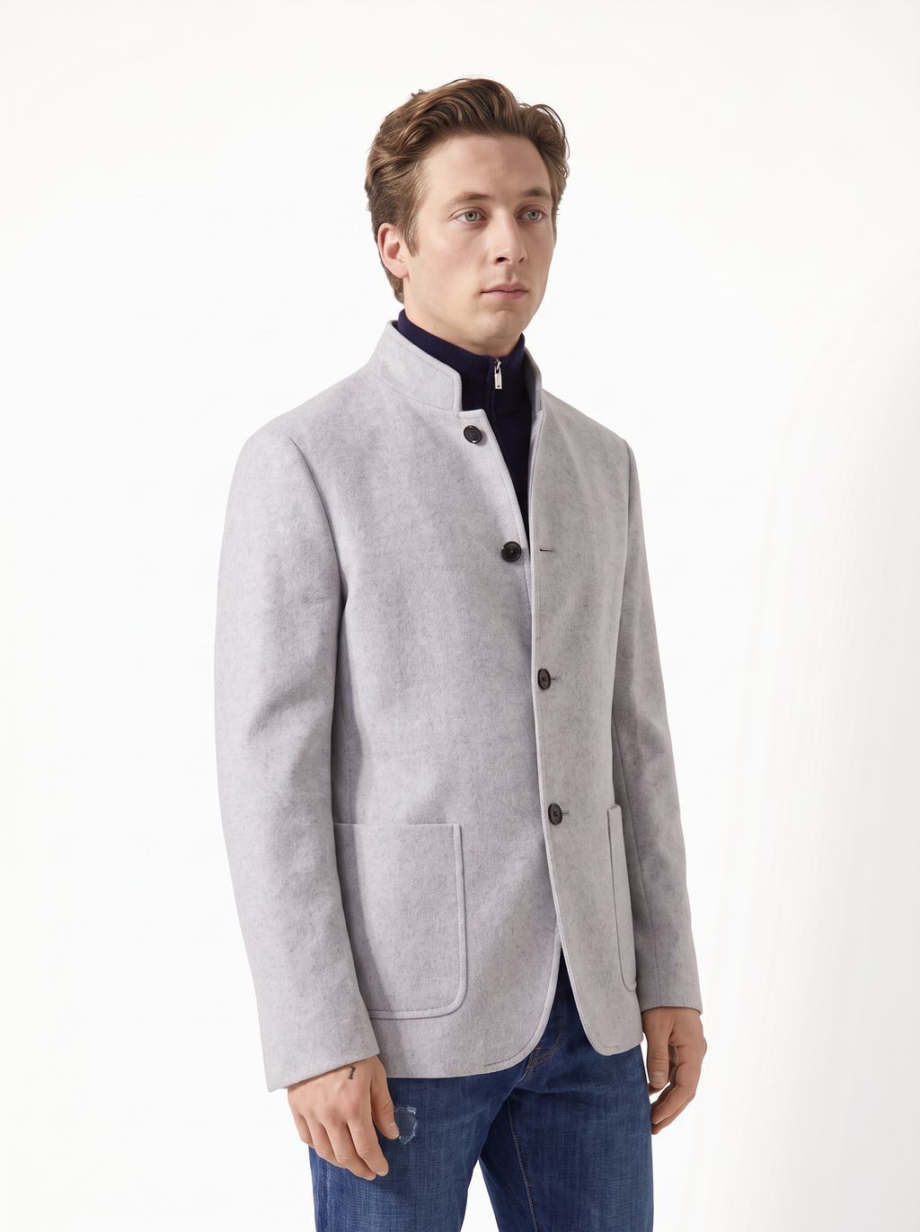 Light-Gray Cashmere Spagna Jacket