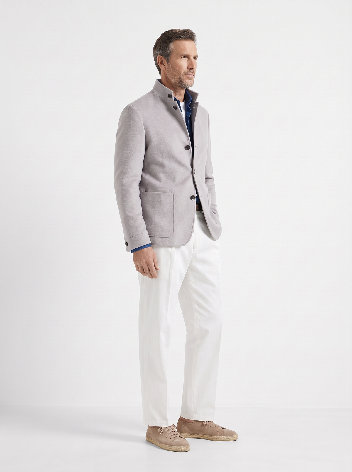 Light-Gray Cashmere The Count Jacket