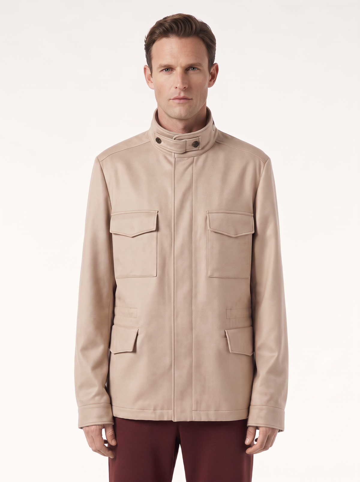 Beige Cashmere Traveller Field Jacket